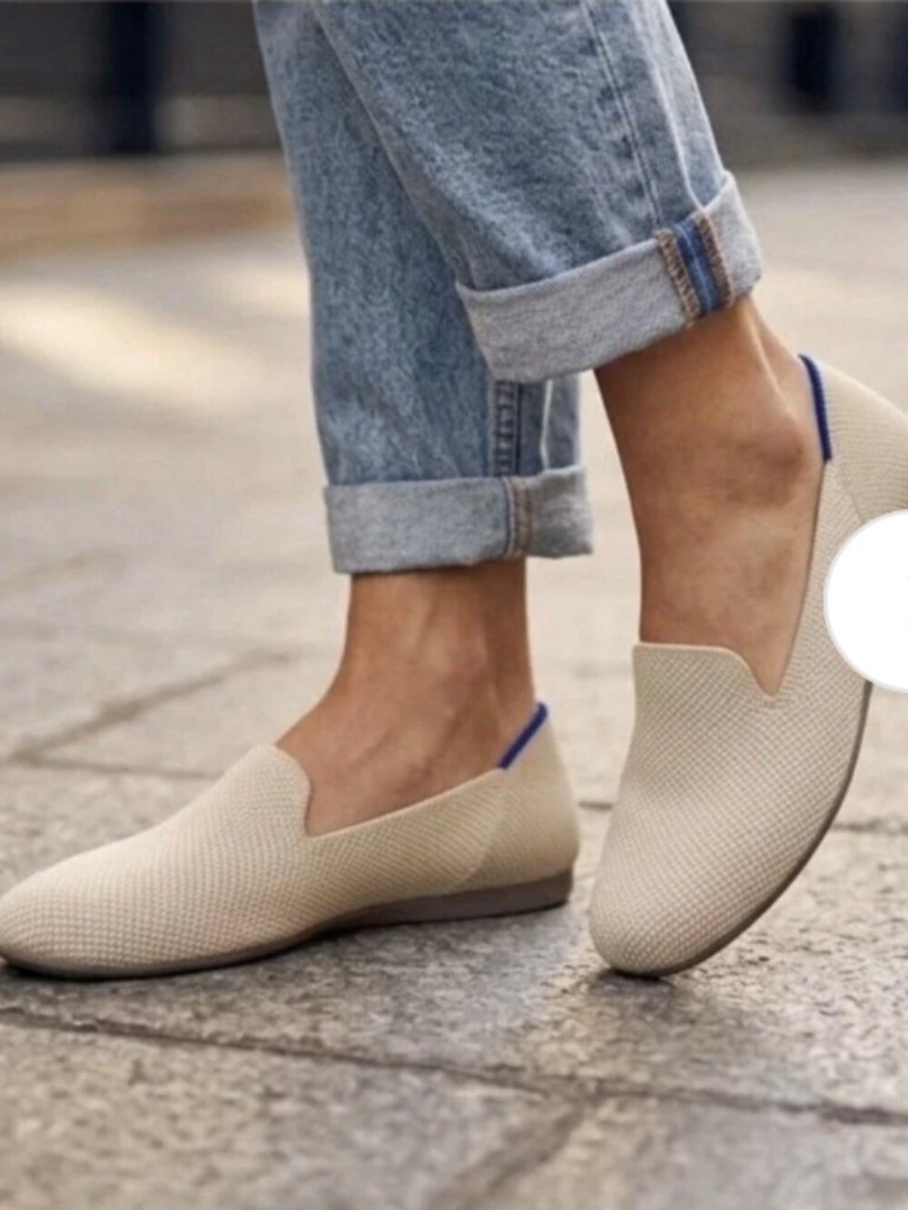 Size 9 - ROTHY'S Women's Ivory Knit The Daily Loafer